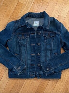 Old Navy Dark Wash Denim Jacket | Classic Trucker | Stretch | Size SP